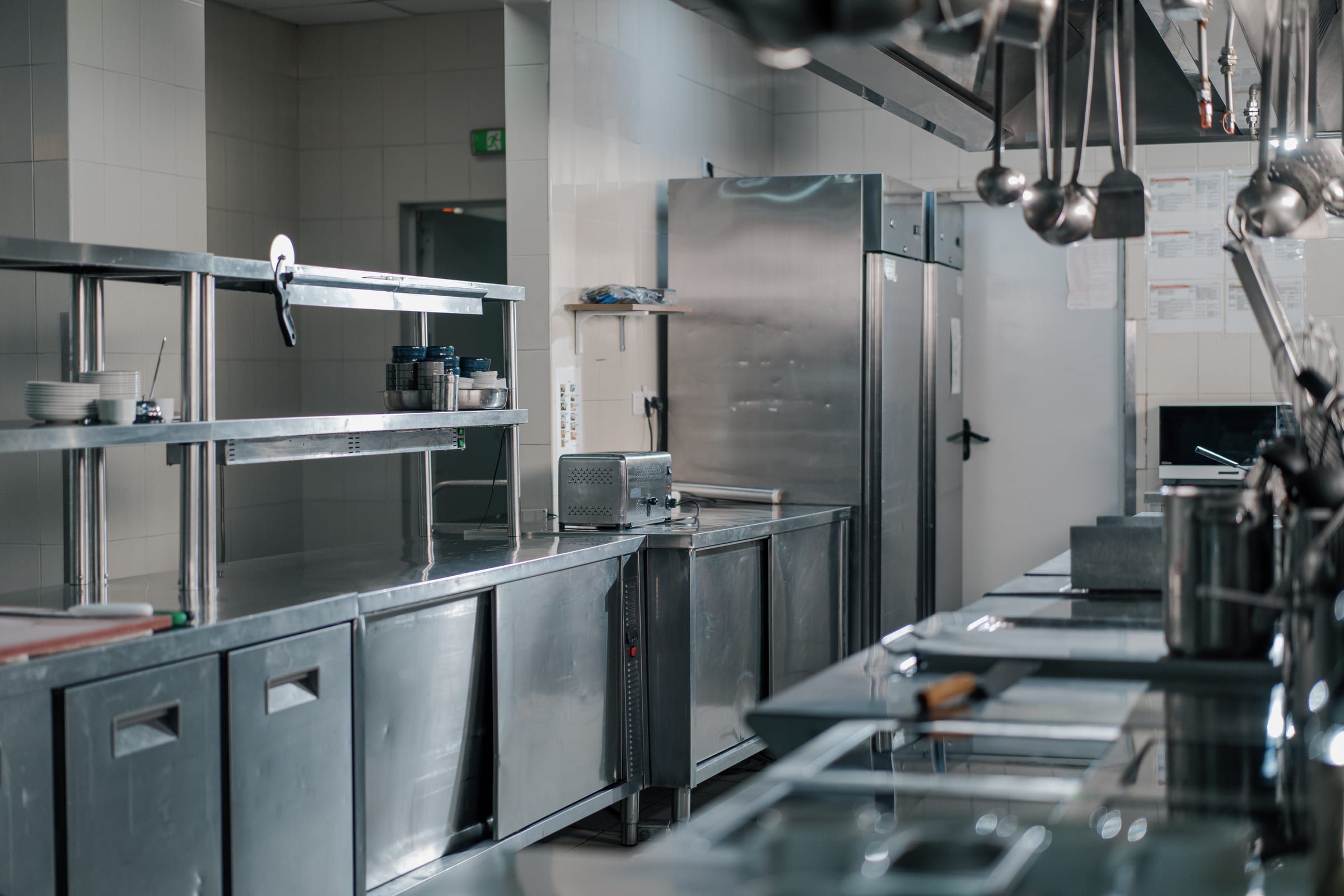 Cook line with reach-in refrigerator